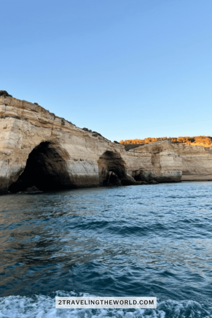 rock formations seen on boat tours in the Algarve Region of Portugal