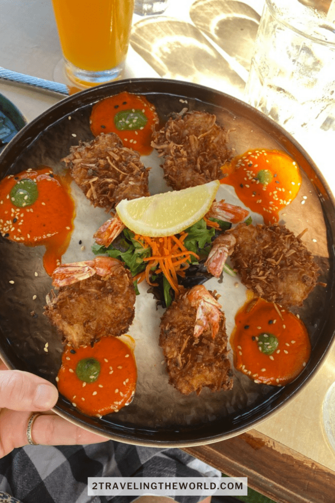 Mala tavern shrimp plate in west maui