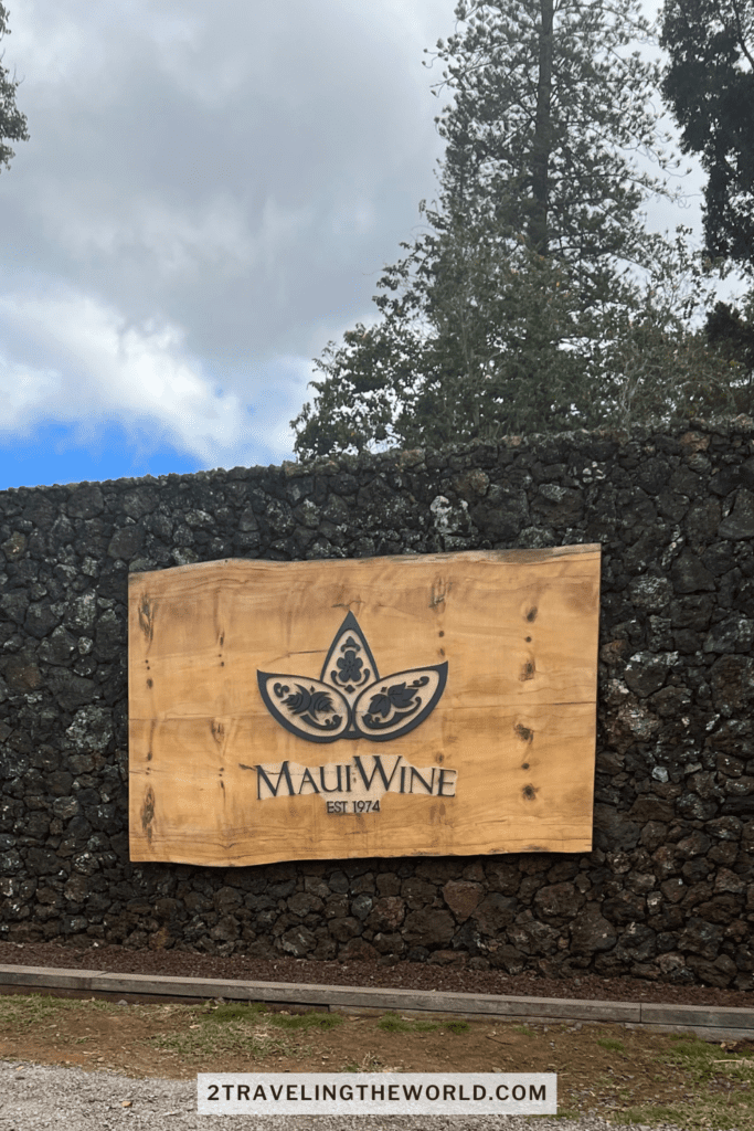 maui wines sign in upcountry maui