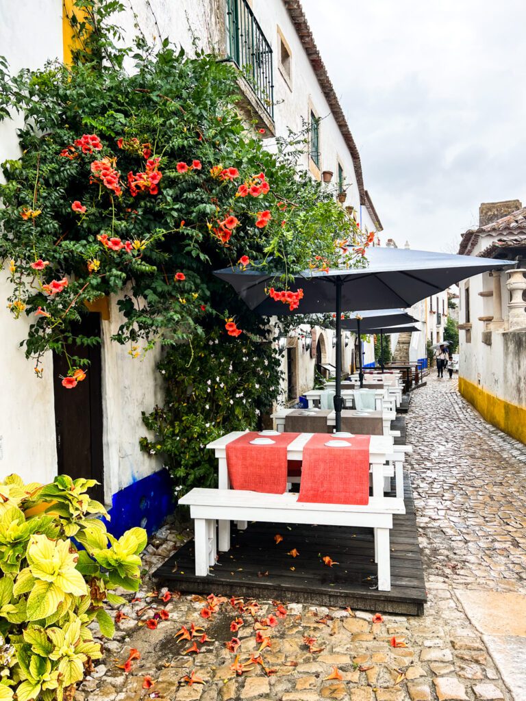 cute cafes right inside the town walls of Obidos