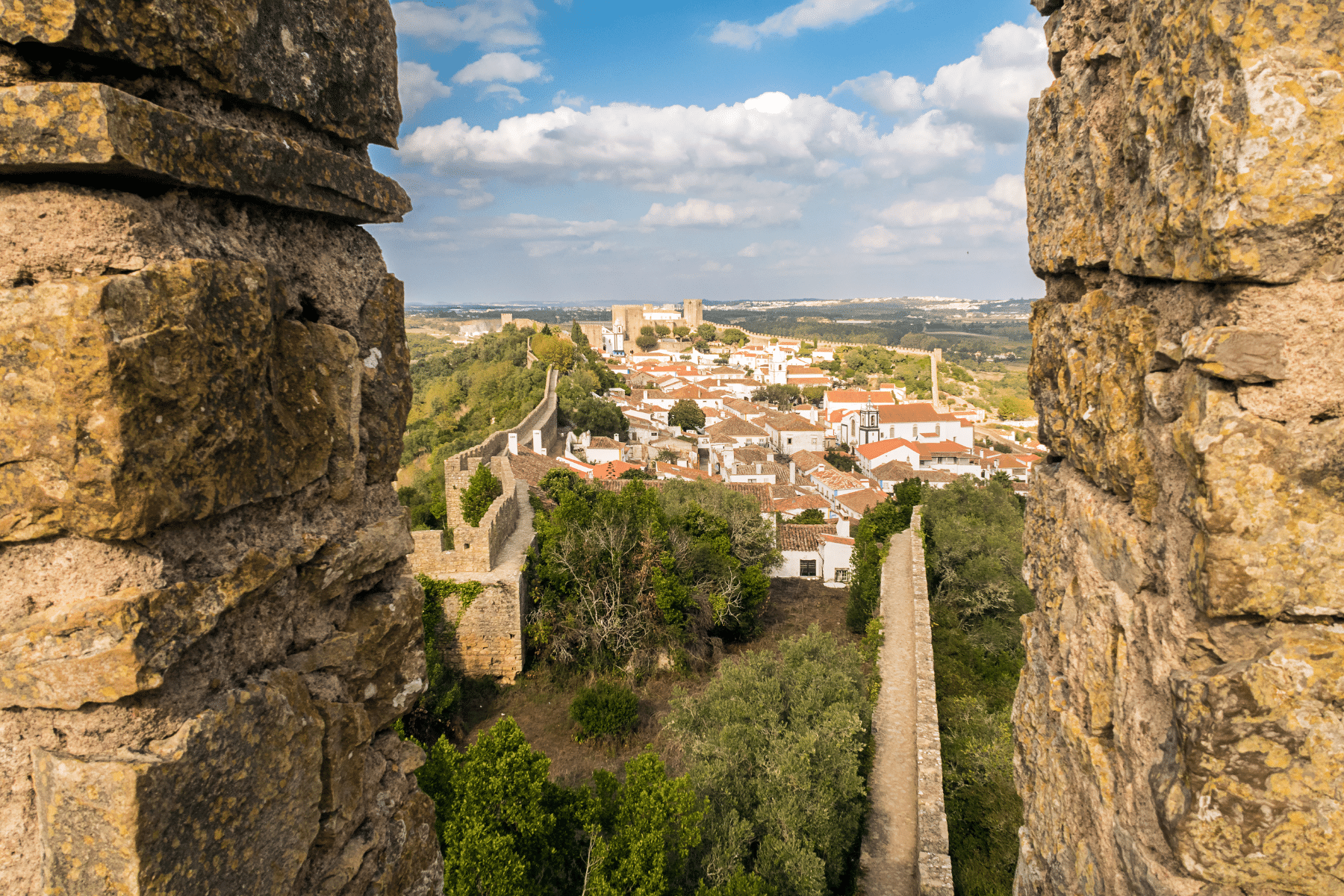 ancient walled city of Obidos, Portugal