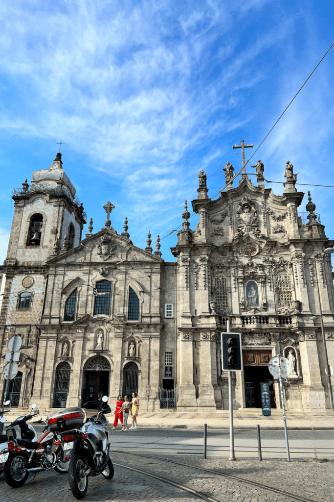 Churches of Porto include Igreja do Carmo, Igreja dos Carmelitas and Church of São Francisco, and church of santa clara