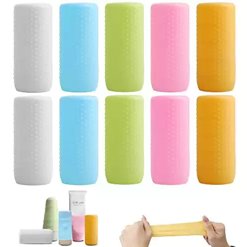 best travel toiletry bag sleeves to prevent body wash leaking in carry-on or hanging toiletry bag.