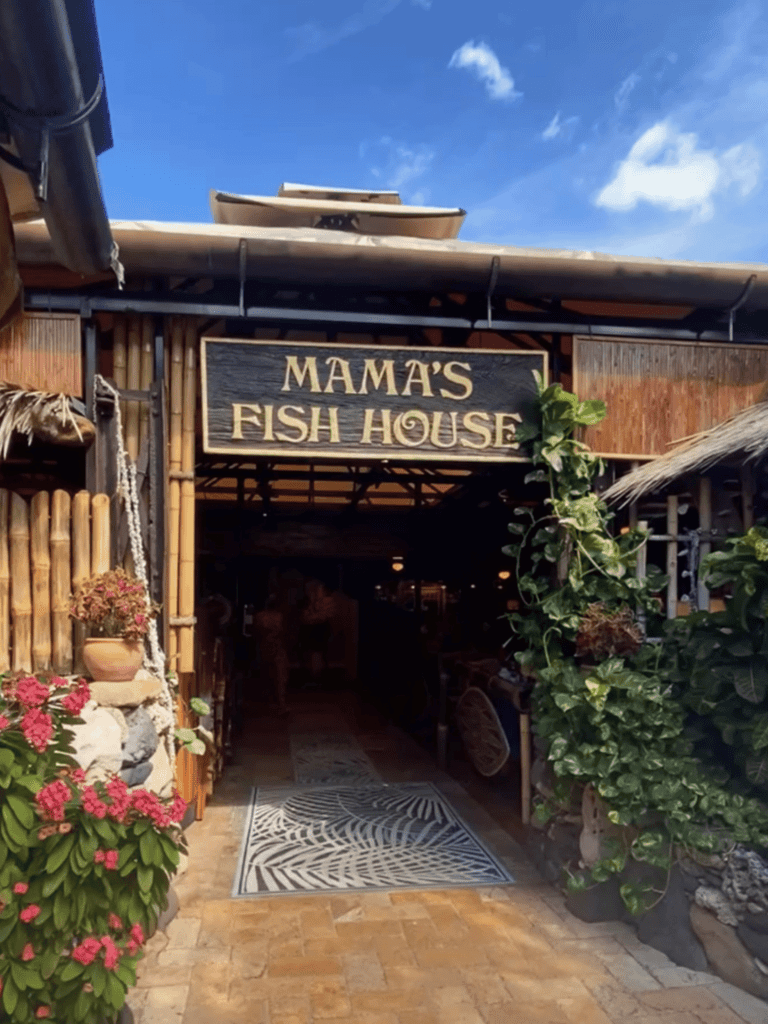 lunch at Mama's Fish House on the North Shore of Maui
