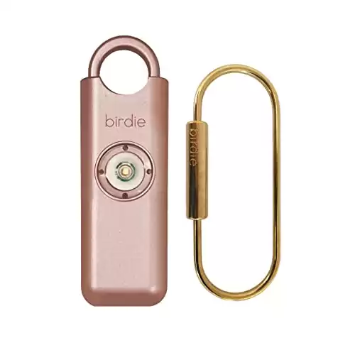 Birdie personal safety alarm is a personal safety device that you can activate when you are in need of help. Similar to a safety whistle, this device asks as personal alarm by setting off a loud alarm noise and activating a strobe light.
