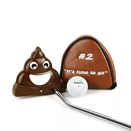 Intech #2 Poop Emoji Left Handed Golf Putter for Men & Women, 35"