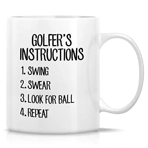 hilarious golf gag gift for coffee or tea drinkers