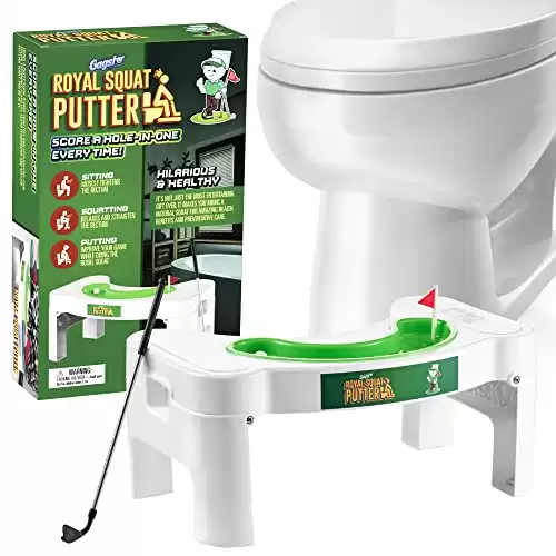 squatty potty for friends who love golf. unique gifts that will make your fellow golfers laugh anytime they go into your restroom.