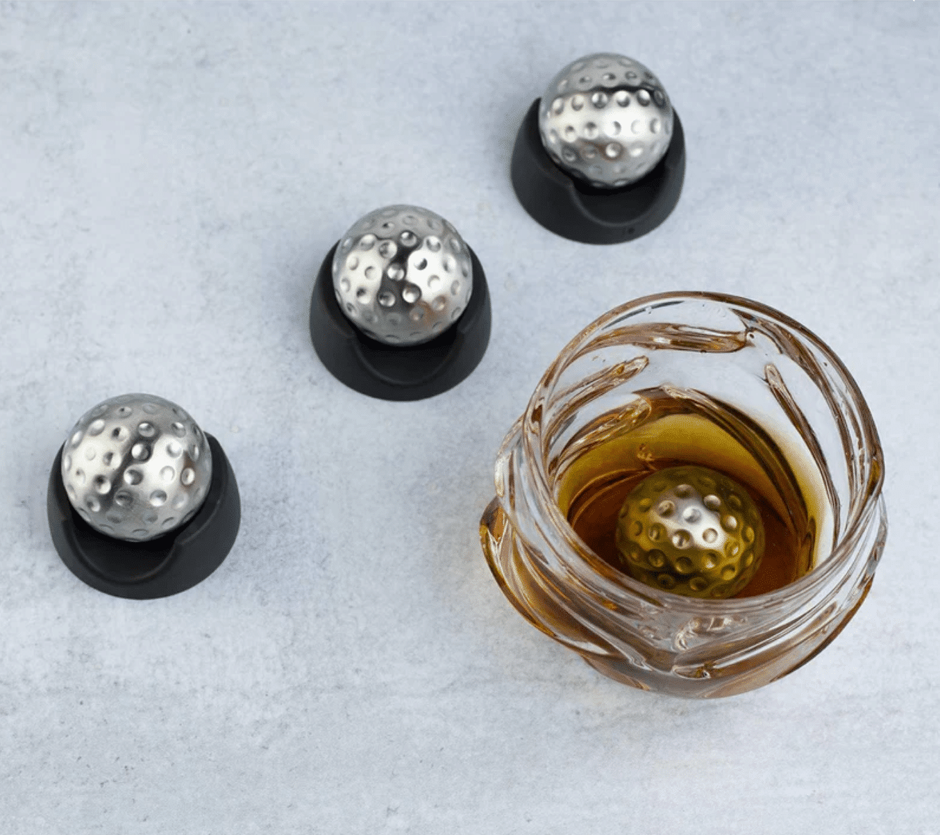 Golf Ball Shaped Stainless Steel Whiskey Stones Chillers