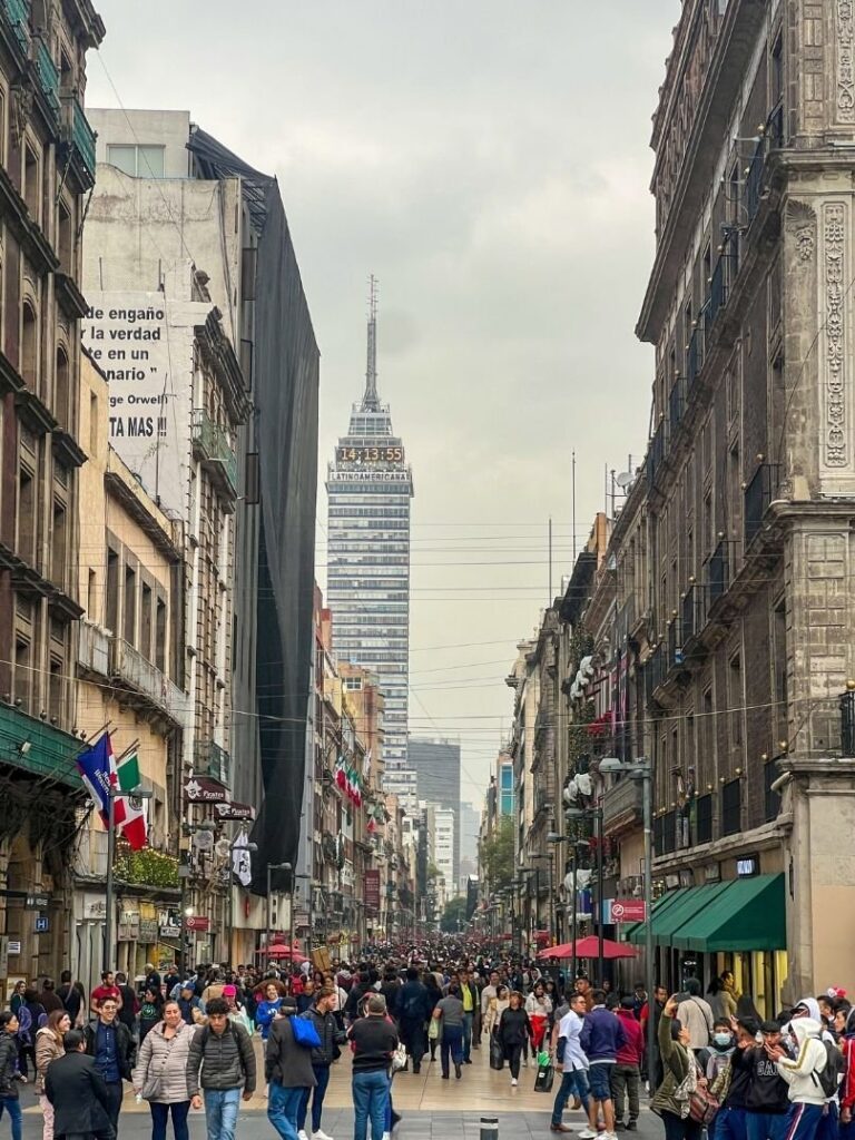 2travelingtheworld Exploring Mexico City shopping. Image taken on Mexico City's pedestrian-only shopping street.
