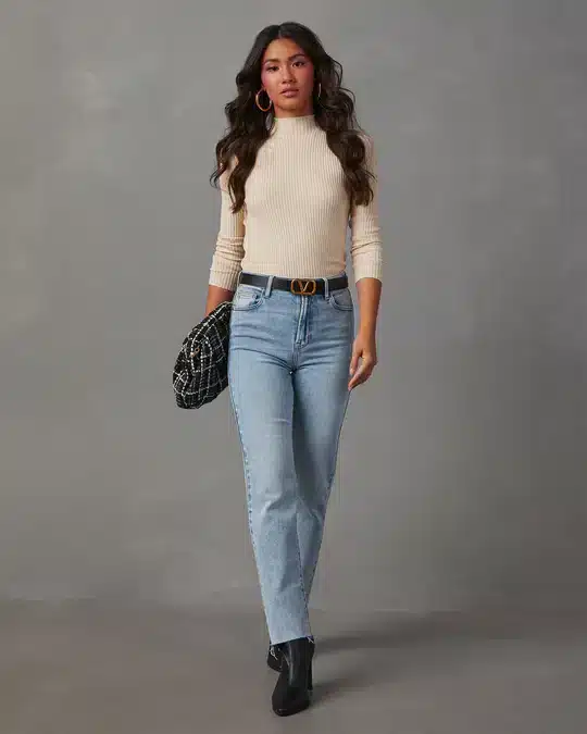 Sweater top that you can dress up with slacks or down with leggings or jeans.