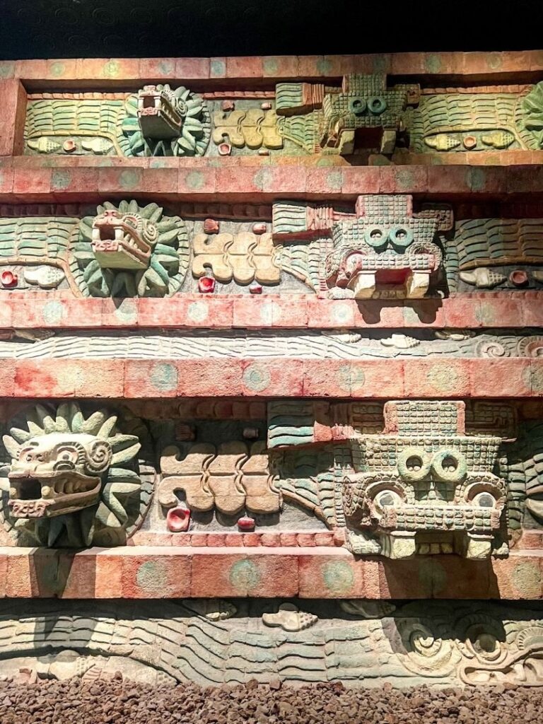 Inside the museo nacional de antropología in Mexico City