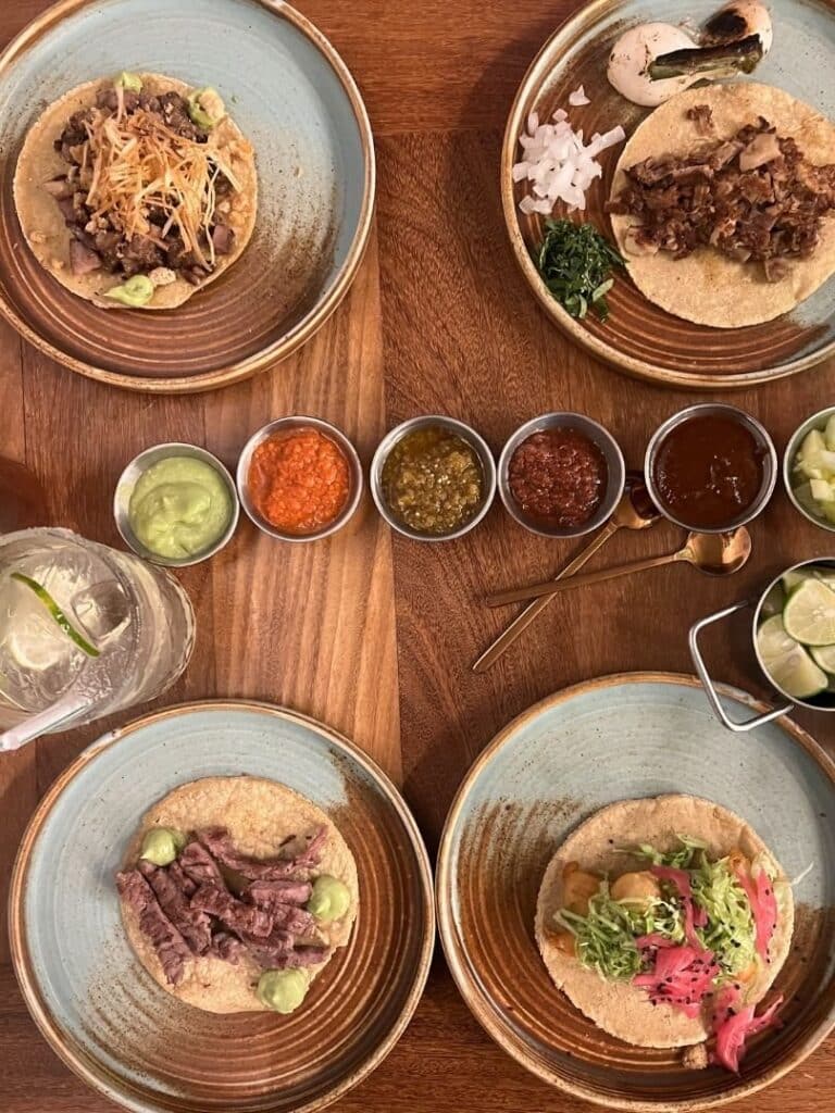 Mexican food options in Roma and Condesa in Mexico City taco Plate