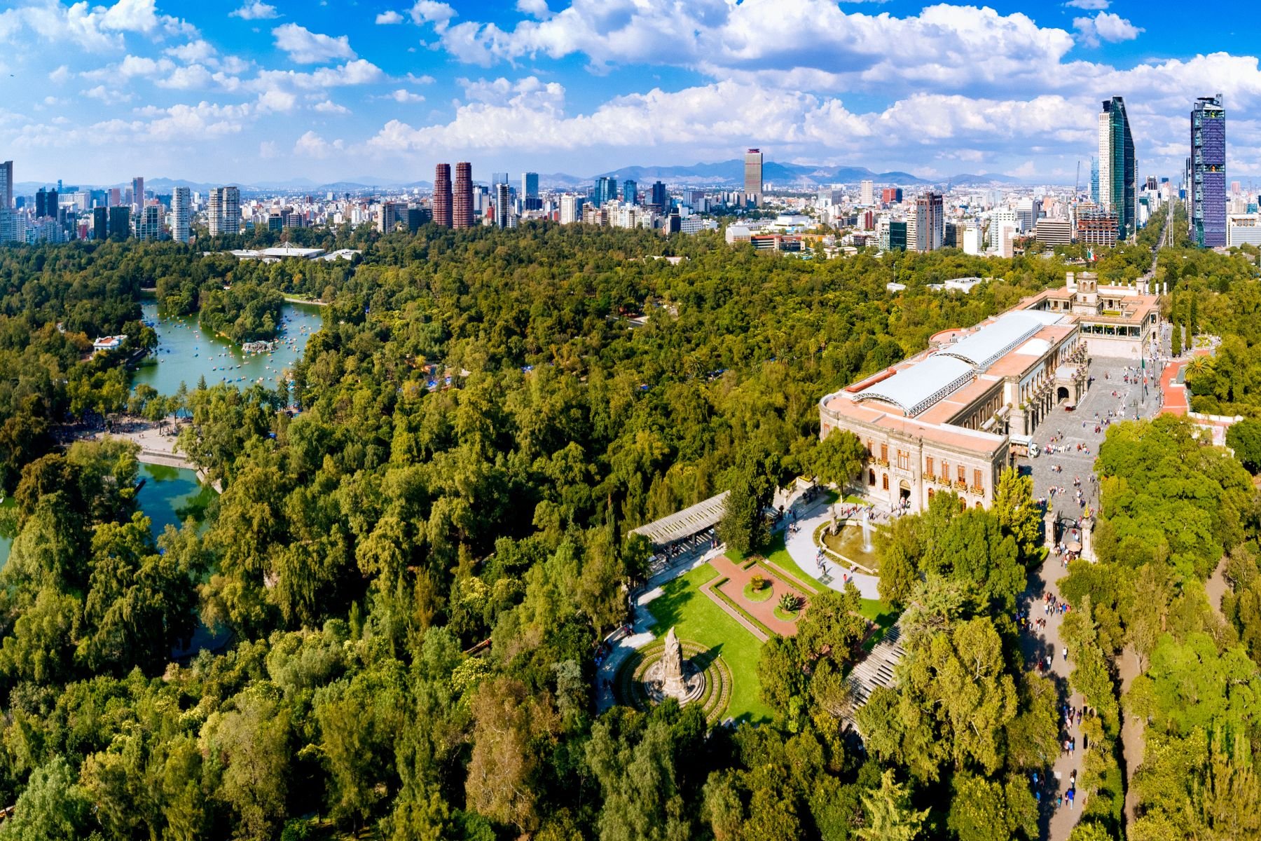 mexico city itinerary- visit the Chapultepec park, one of the worlds's largest urban parks, This park is larger than central park in New York City