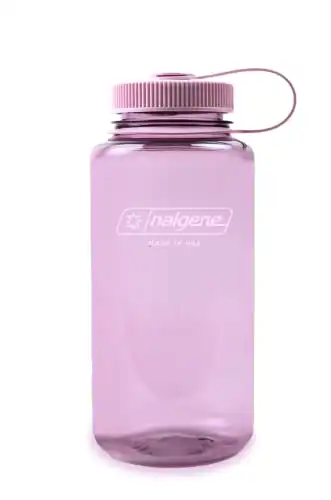 1. Nalgene Sustain Tritan BPA-Free Water Bottle Made with Material Derived from 50% Plastic Waste, 32 OZ, Wide Mouth, Cherry Blossom