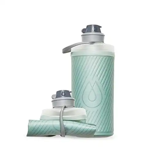 5. Hydrapak Flux - Collapsible Backpacking Water Bottle (1 Liter) - BPA Free, Ultra Light, Spill-Proof Twist Cap - Sutro Green