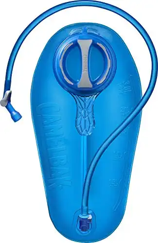 7. CamelBak Crux 3-Liter Water Reservoir - Hydration Bladder - Faster Water Flow Rate - Leak-Proof Water Bladder - Ergonomic Shape - Big Bite Valve - BPA-Free - 100oz, Blue