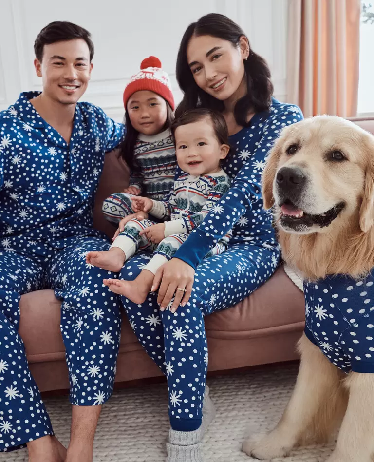 2. Holiday First Snow Matching Family Pajamas