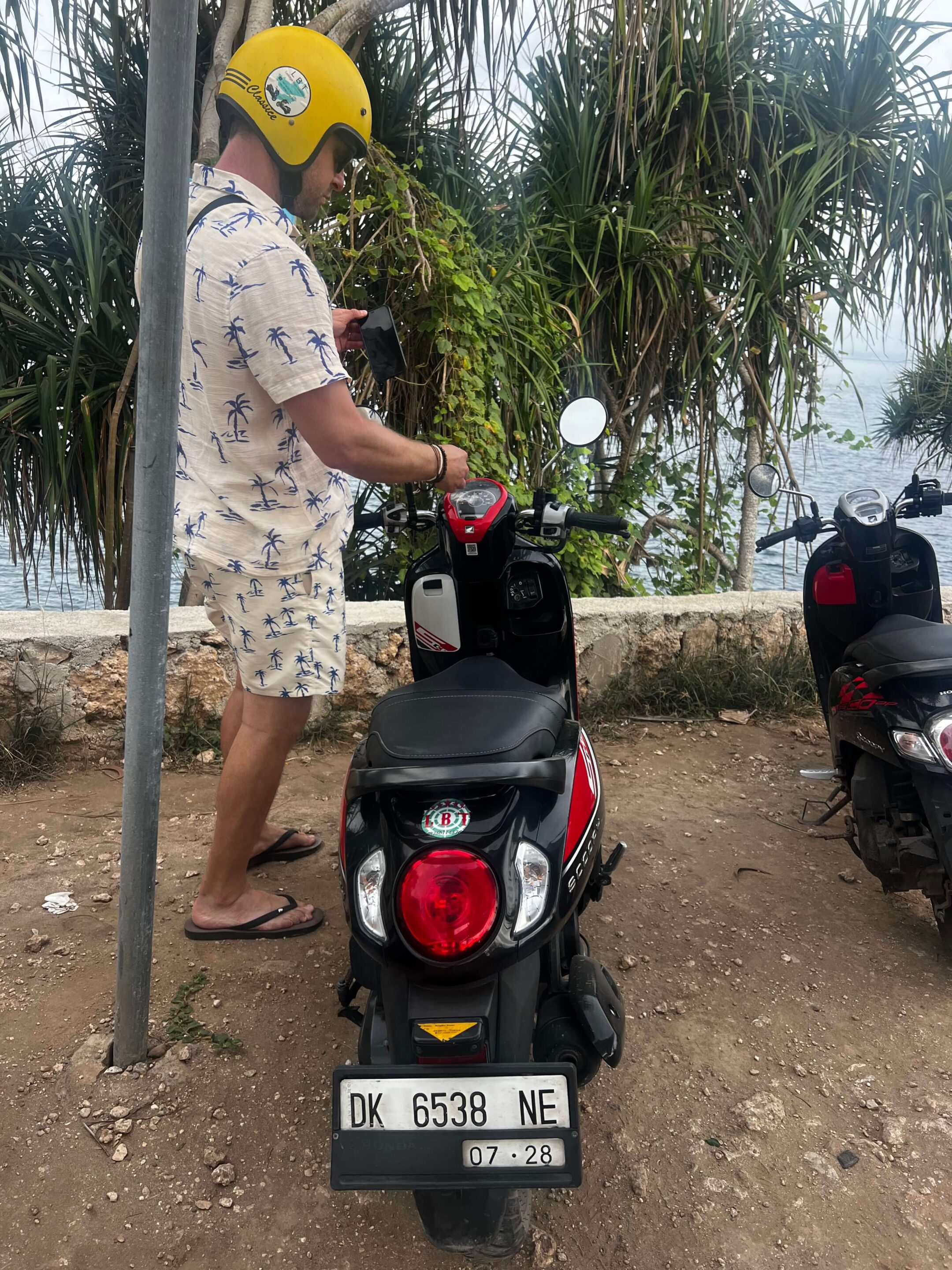 Rented motor bikes on Nusa Islands