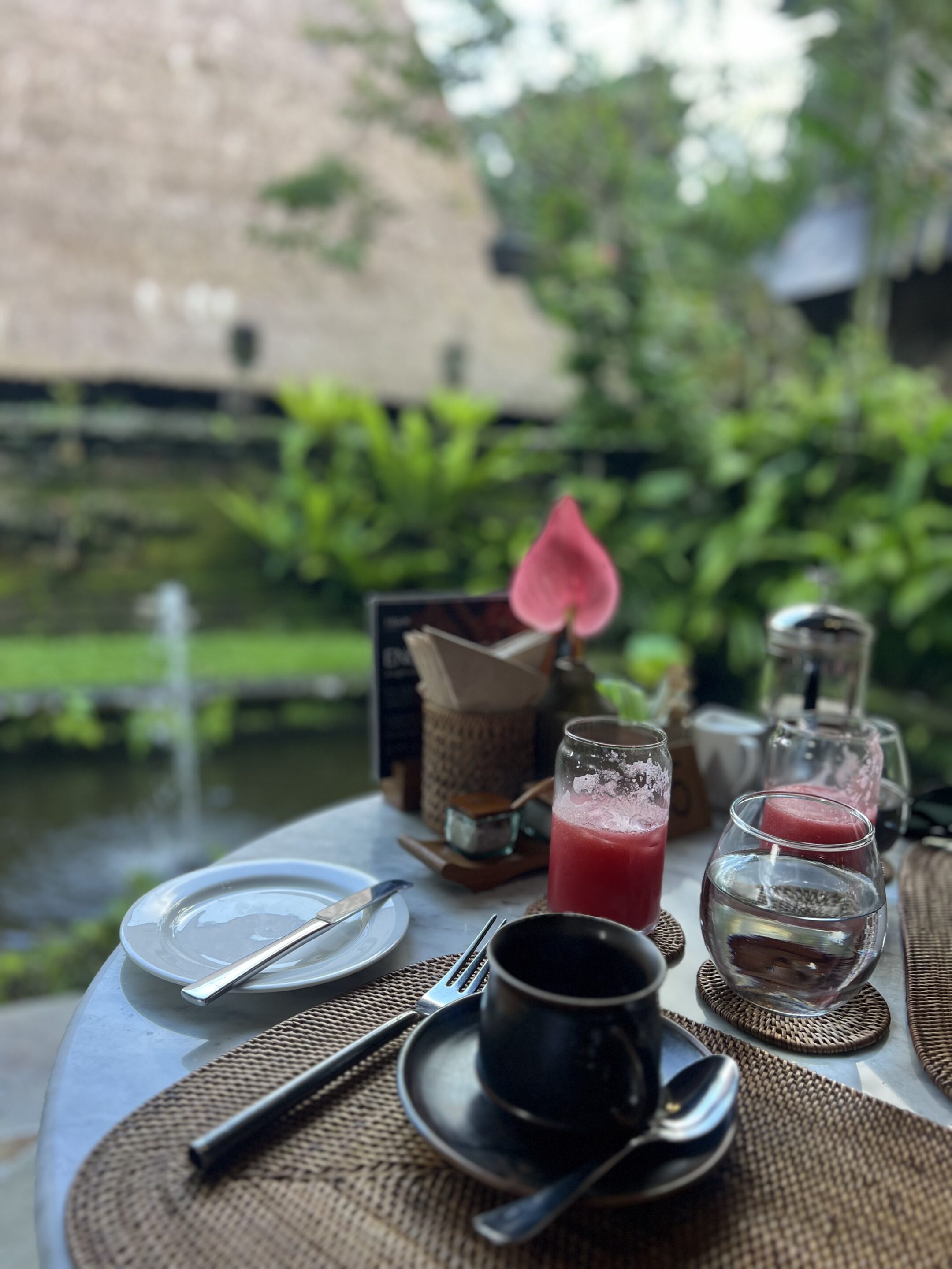 amazing restaurants in Bali. Here is breakfast at Ibah Ubud 