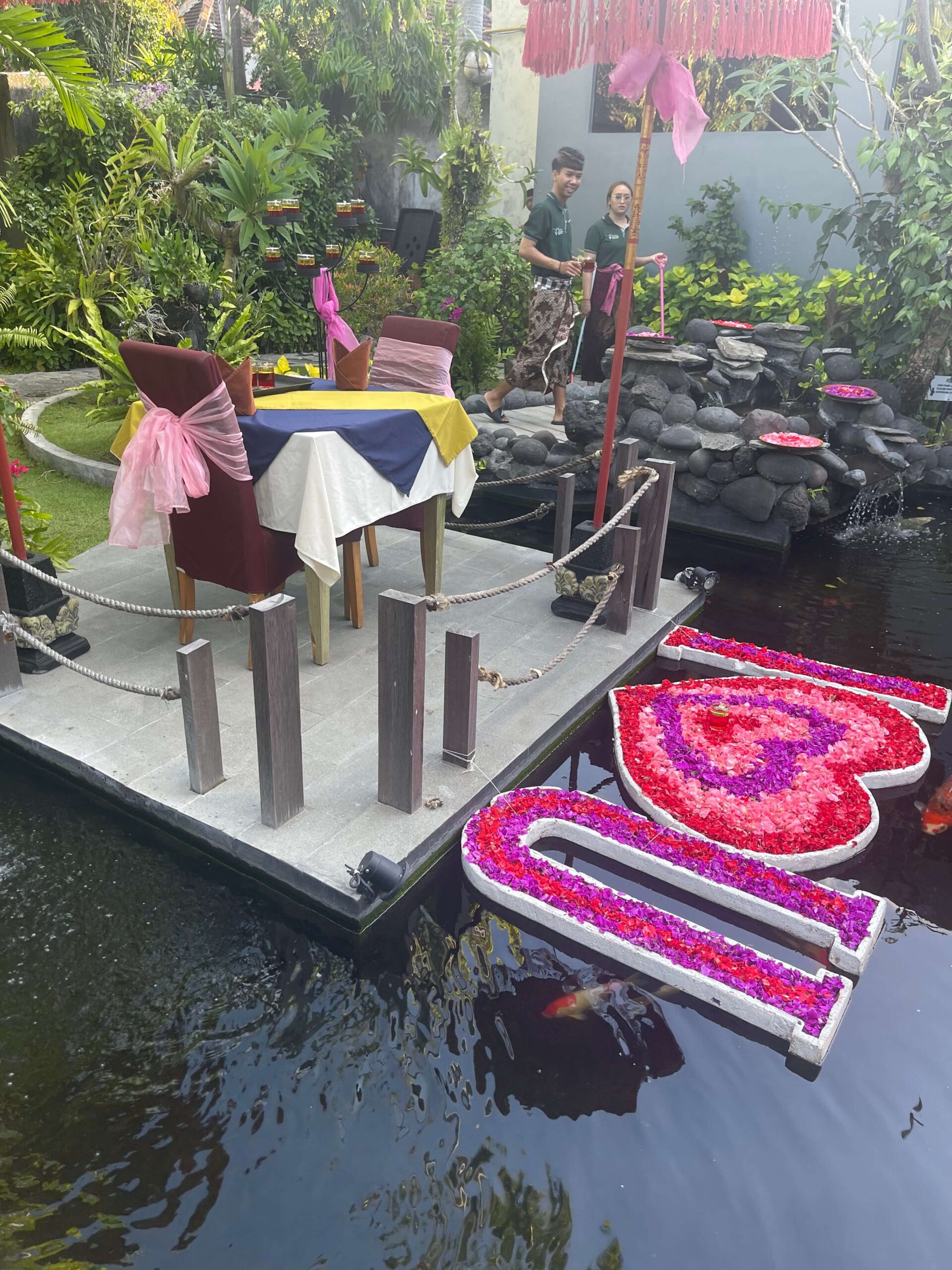 image of private romantic dinner setup on one of Bali's most beautiful beaches