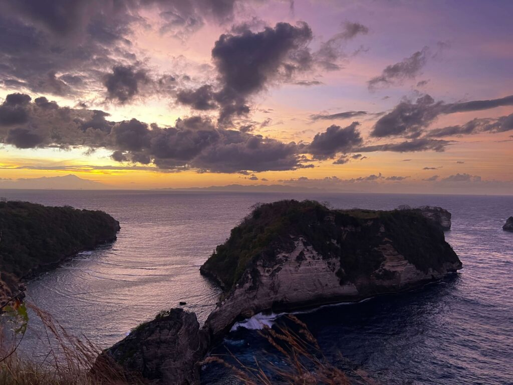 Nusa Penida sunrise at atuh on day trip from mainland Bali